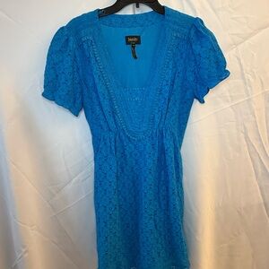 Laundry By Shelli Segal Vibrant Blue Lace Dress